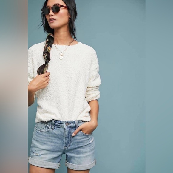 Pilcro Anthropologie Slim Boyfriend Shorts Sz 26 - Picture 1 of 4